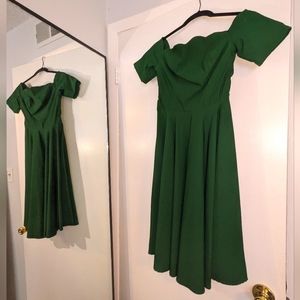 Off shoulder scalloped dress